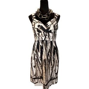 Ann Taylor Sleeveless Brown/Black/Cream Dress Size 6